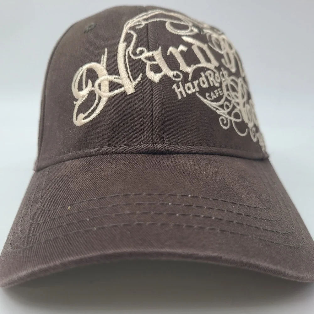 Hard Rock Cafe Hat Fitted (Seems S-M) Brown Washington DC Travel Souvenir‎ Men
